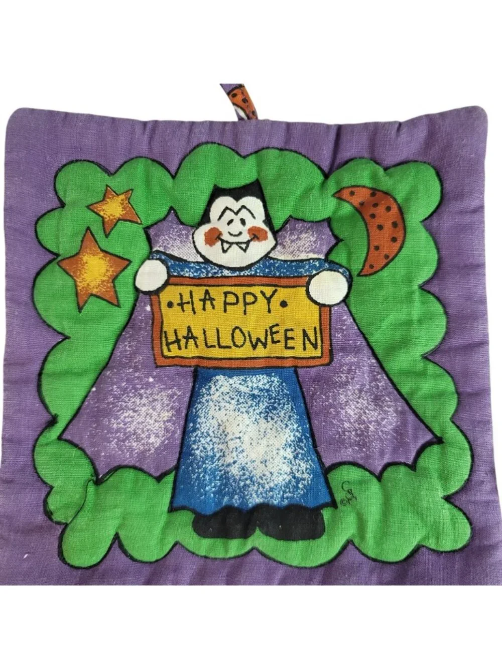 Halloween Pot Holder Purple 6.5